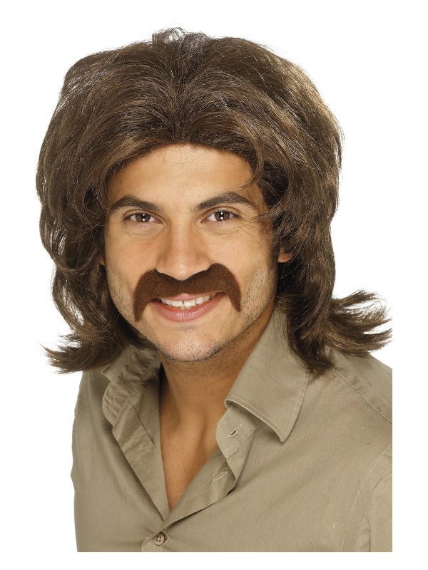 70s Retro Wig, Brown - Adult Weekender