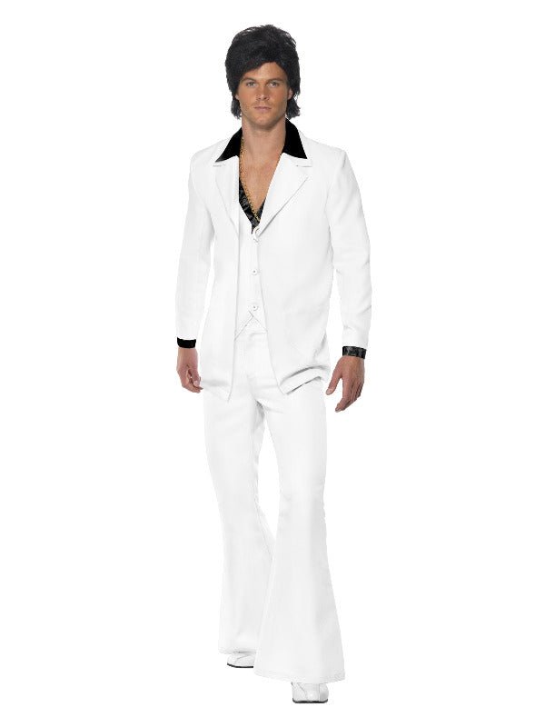 70s Suit Costume, White - Adult Weekender