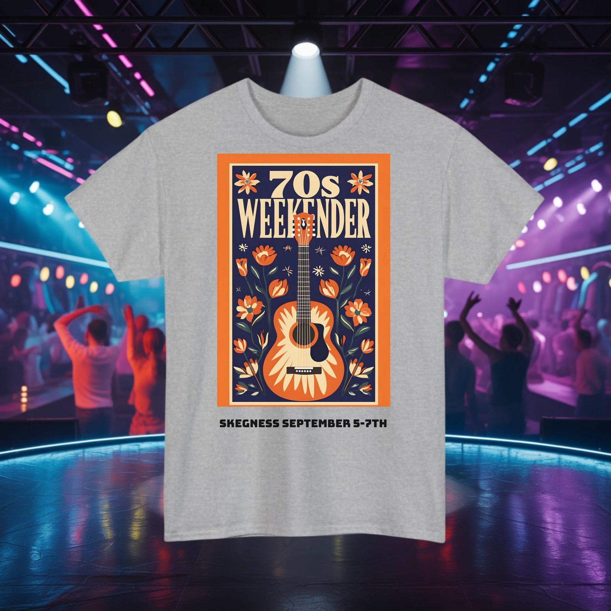 70s Weekender - Adult Weekender Front and Back Personalised Unisex Heavy T-Shirt 70s - Adult Weekender
