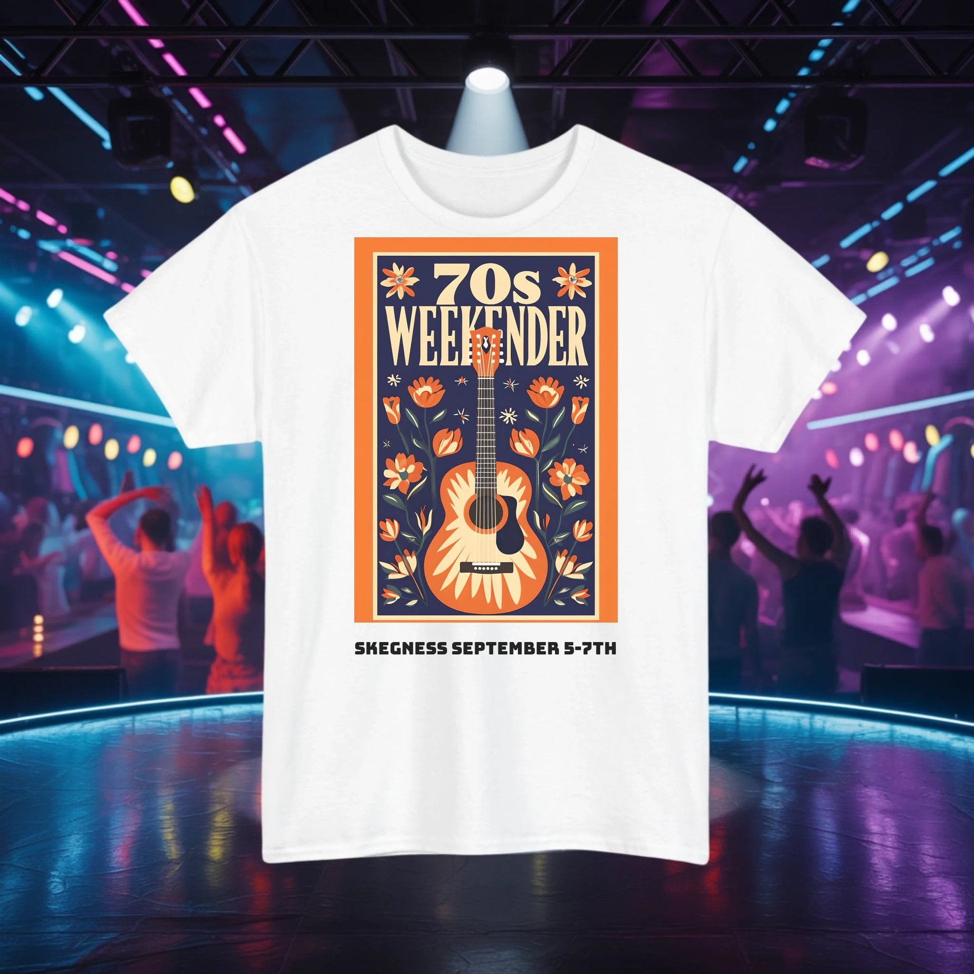 70s Weekender - Adult Weekender Front and Back Personalised Unisex Heavy T-Shirt 70s - Adult Weekender