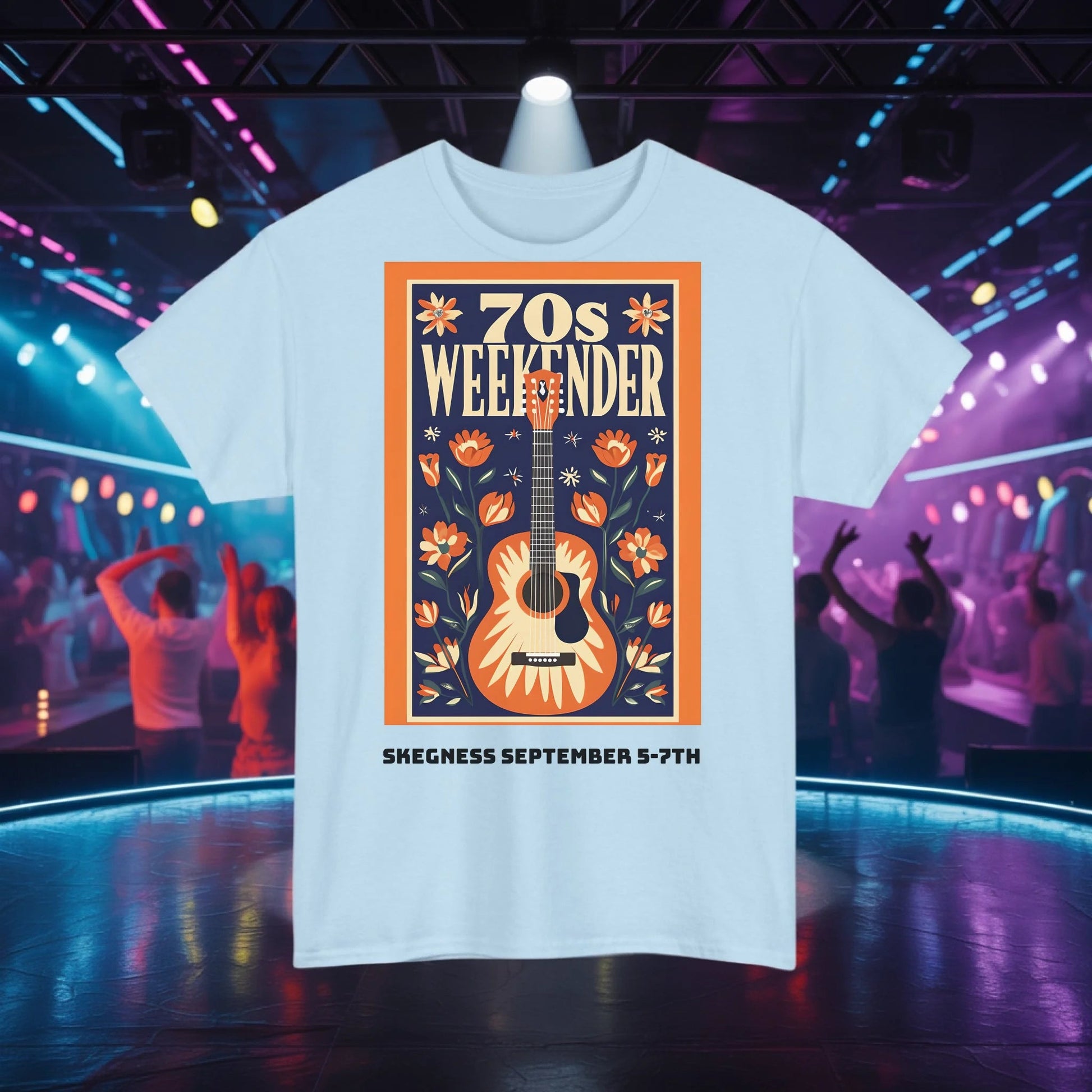 70s Weekender - Adult Weekender Front and Back Personalised Unisex Heavy T-Shirt 70s - Adult Weekender