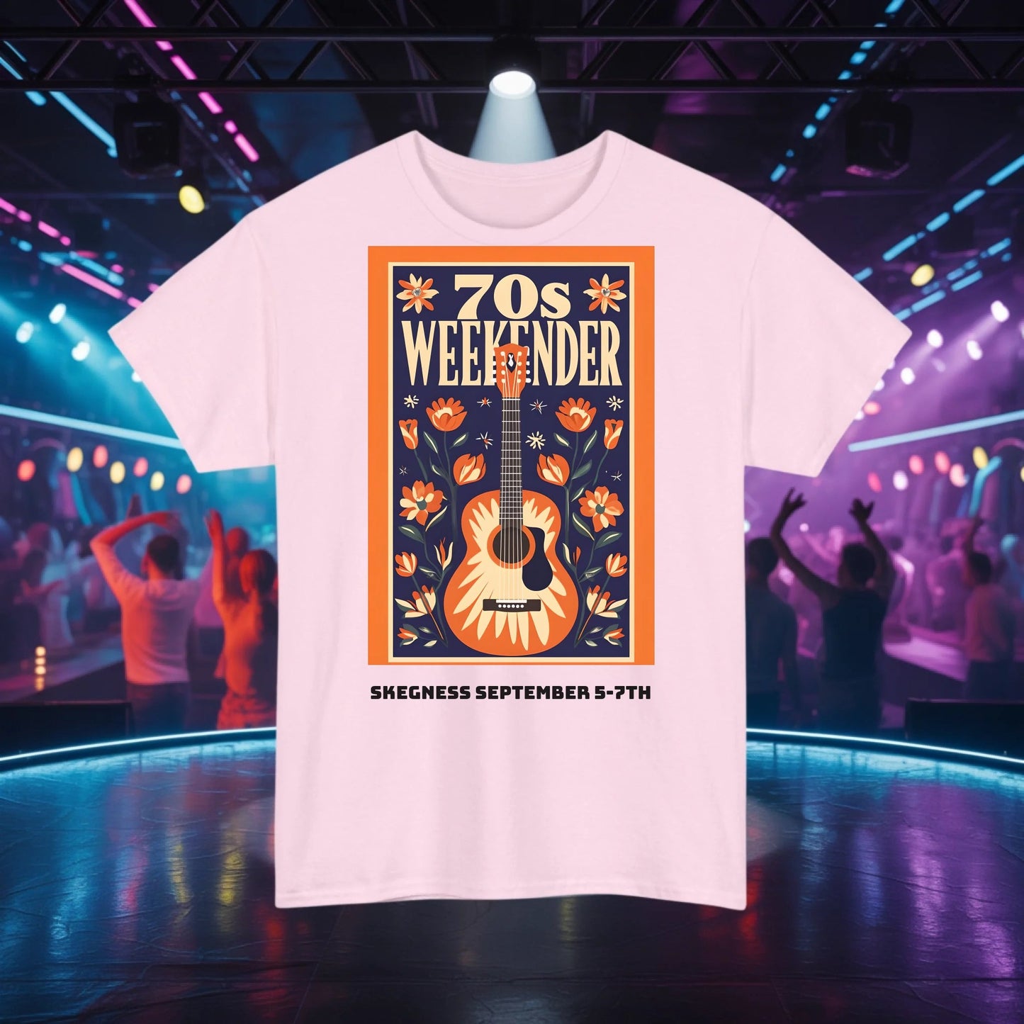 70s Weekender - Adult Weekender Front and Back Personalised Unisex Heavy T-Shirt 70s - Adult Weekender