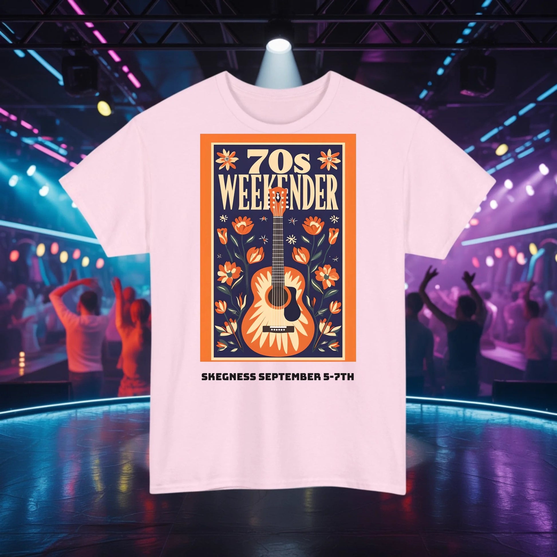 70s Weekender - Adult Weekender Front and Back Personalised Unisex Heavy T-Shirt 70s - Adult Weekender