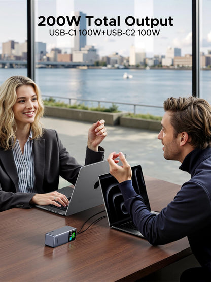 UGREEN Nexode Power Bank 25000mAh 200W PD 3.1 Laptop Portable Charger Fast Charging Smart Digital Display Battery Pack Compatible with Dell, HP, ASUS, iPad, iPhone Air/17/16, Galaxy S25, AirPods