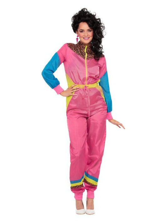 80s Colour Block Ski Shell Suit Costume - Adult Weekender