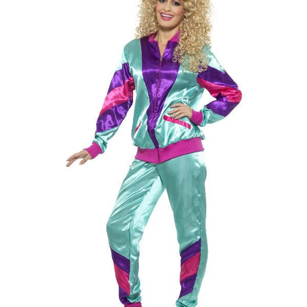80s Height of Fashion Shell Suit Costume, Female, - Adult Weekender