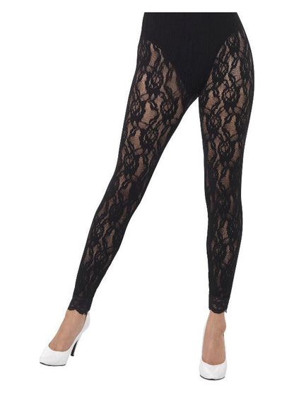 80s Lace Leggings, Black - Adult Weekender