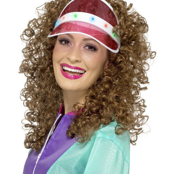 80s Light Up Visor, Pink - Adult Weekender
