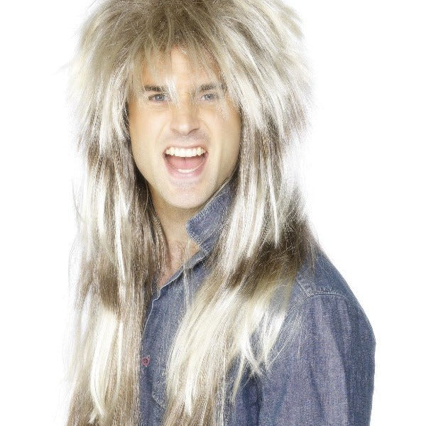 80s Mega Mullet Wig, Blonde & Brown - Adult Weekender