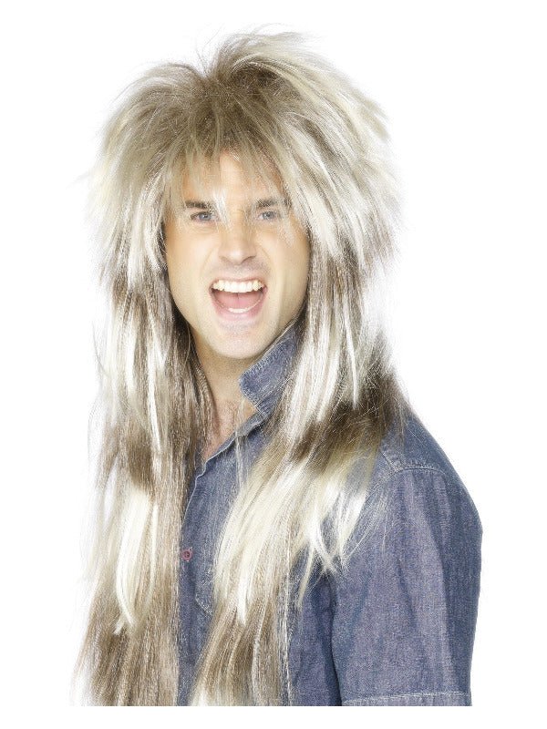 80s Mega Mullet Wig, Blonde &amp; Brown - Adult Weekender