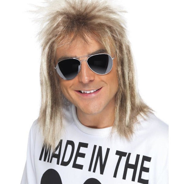 80s Mullet Wig, Blonde - Adult Weekender