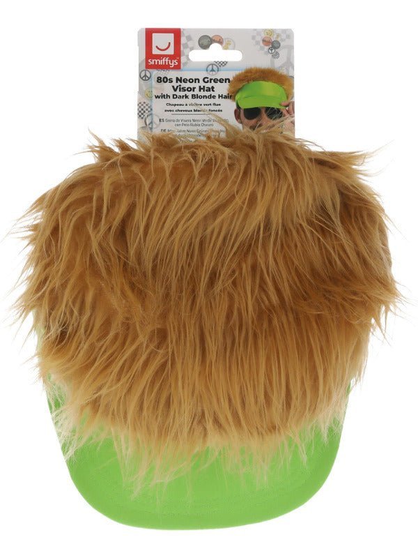 80s Neon Green Visor Hat - Adult Weekender