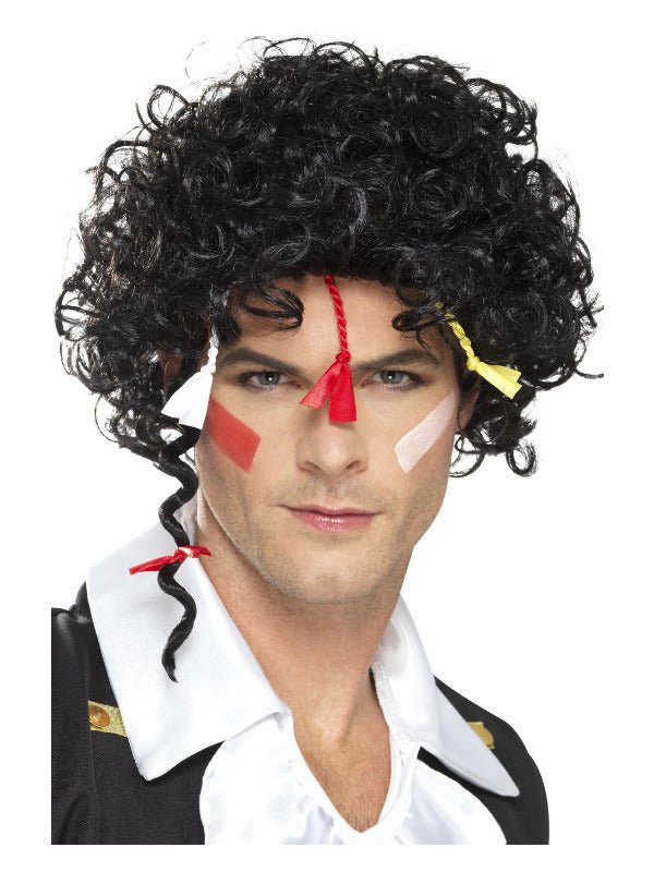 80s New Romantic Wig, Black - Adult Weekender