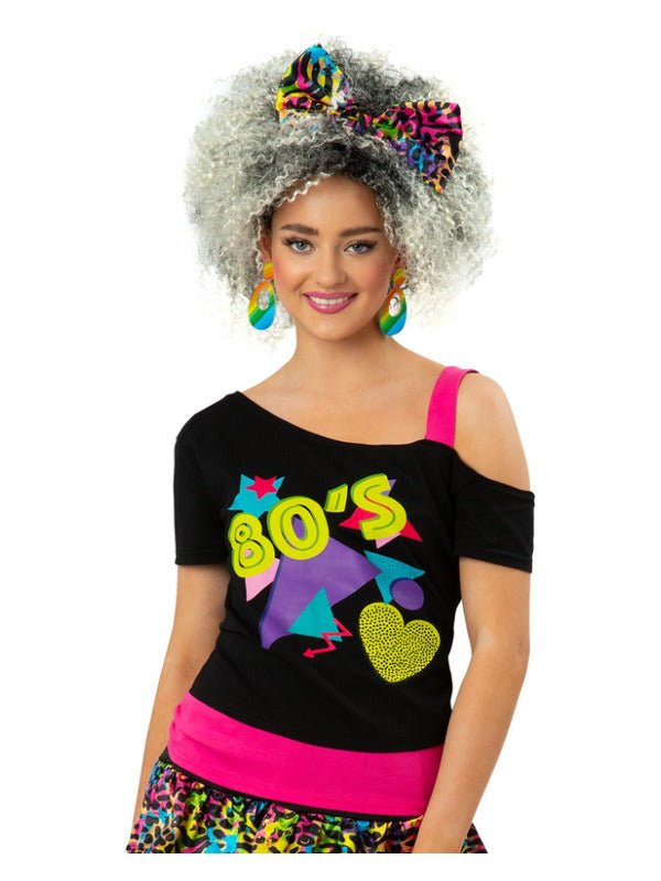 80s Off the Shoulder T-Shirt, Printed - Adult Weekender