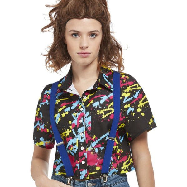 80s Paint Splatter Print Shirt - Adult Weekender