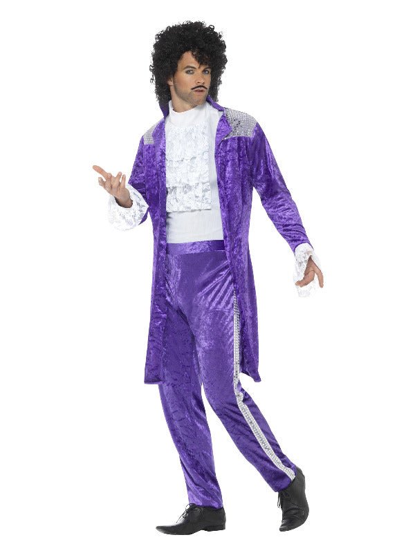 80s Purple Musician Costume, Purple - Adult Weekender