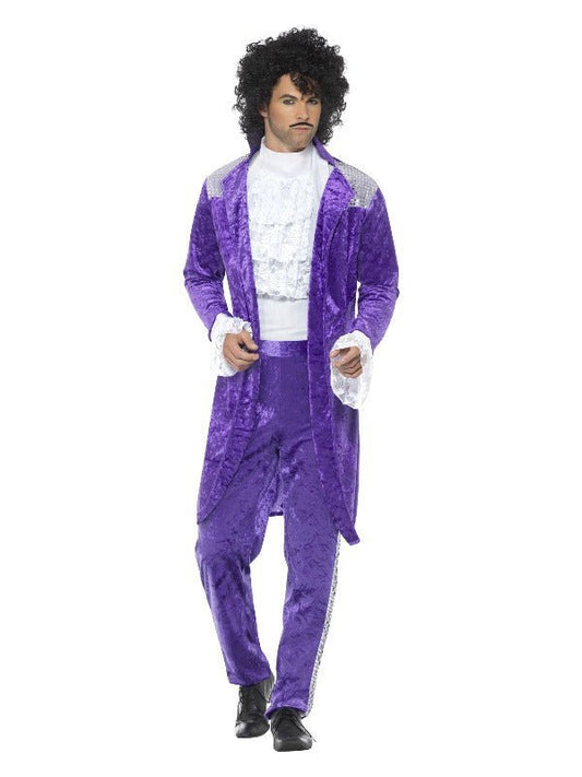80s Purple Musician Costume, Purple - Adult Weekender