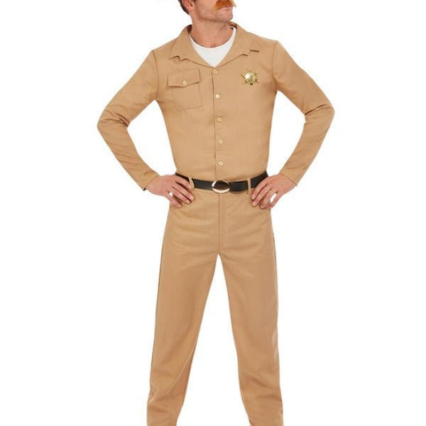 80s Sheriff Costume, Beige - Adult Weekender