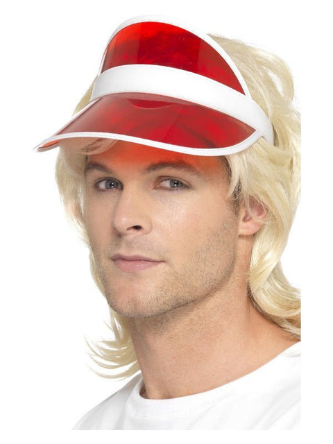 80s Sun Visor, Red - Adult Weekender