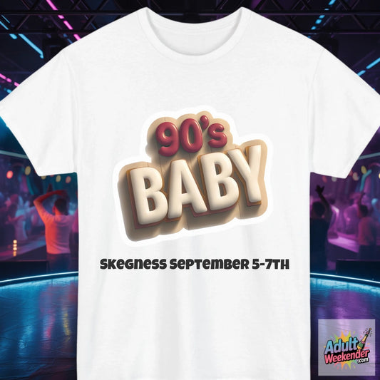 90s Baby 2 - Adult Weekender Front and Back Personalised Unisex Heavy T-Shirt or Hoodie - 90s - Adult Weekender