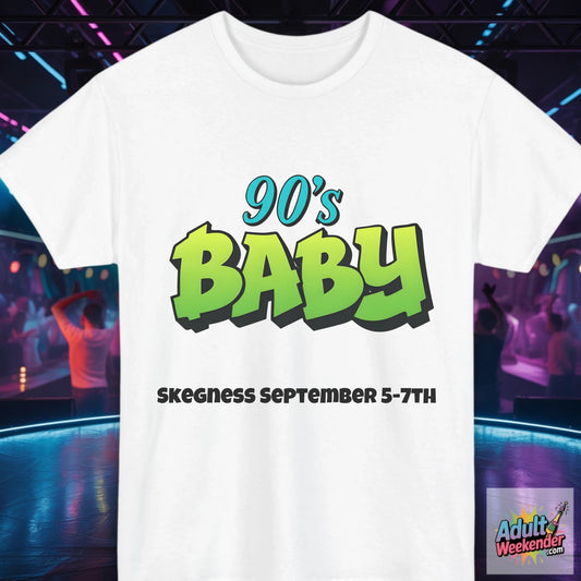 90s Baby 3 - Adult Weekender Front and Back Personalised Unisex Heavy T-Shirt Sweatshirt Hoodie - 90s - Adult Weekender