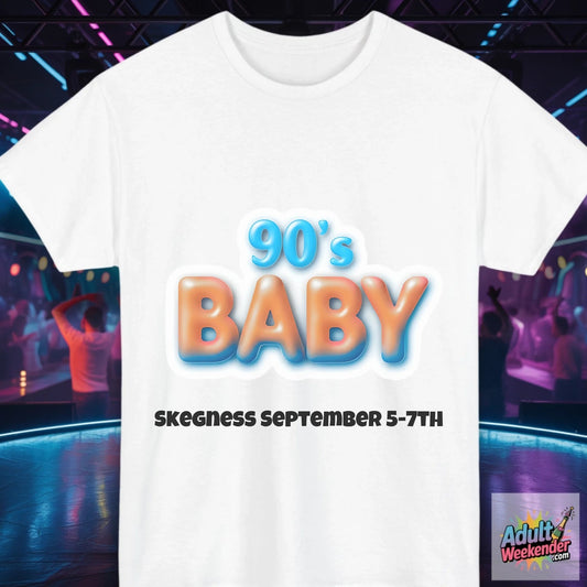 90s Baby - Adult Weekender Front and Back Personalised Unisex Heavy T-Shirt or Hoodie - 90s - Adult Weekender