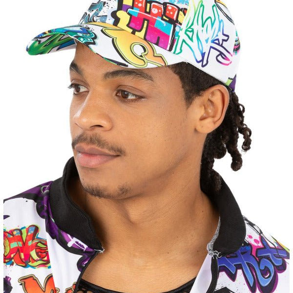 90s Graffiti Peaked Cap - Adult Weekender
