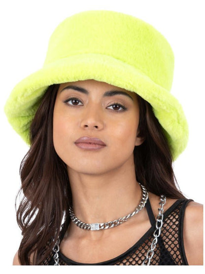 90s Green Fur Bucket Hat - Adult Weekender