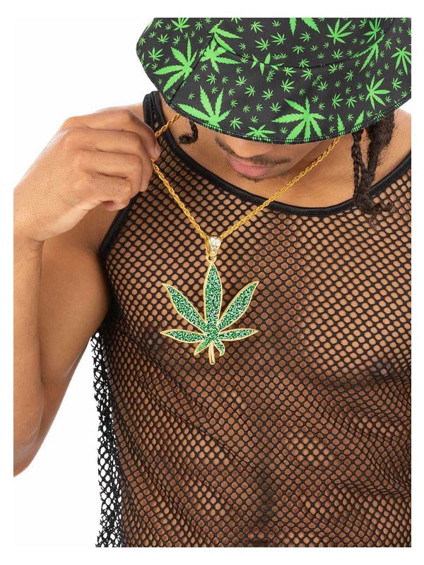 90s Hemp Bling Medallion, Green Glitter Resin - Adult Weekender