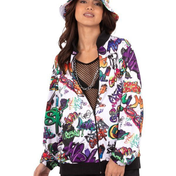 90s Hip Hop Graffiti Jacket - Adult Weekender