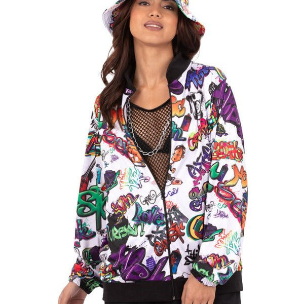 90s Hip Hop Graffiti Jacket - Adult Weekender