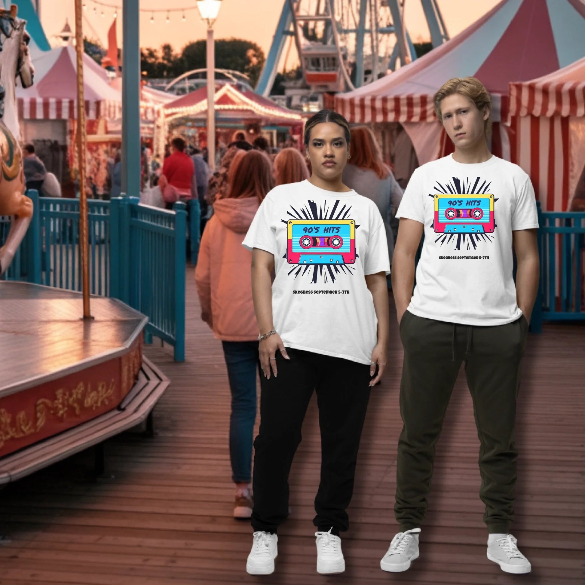 90s Hits - Adult Weekender Front and Back Personalised Unisex Heavy T-Shirt - 90s - Adult Weekender