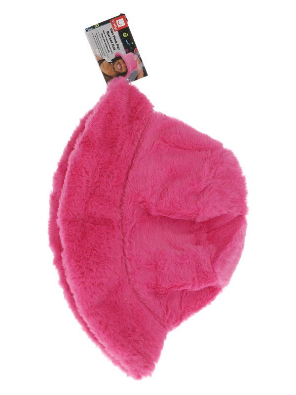 90s Pink Fur Bucket Hat - Adult Weekender