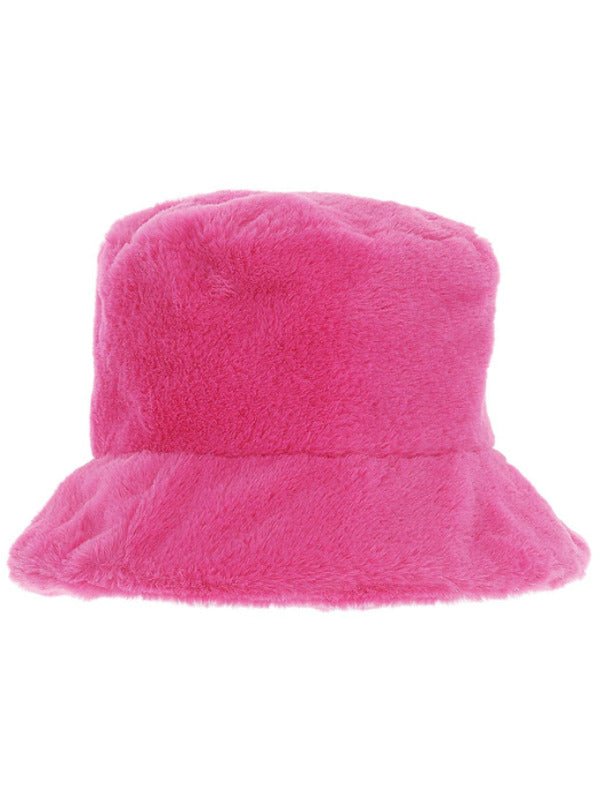 90s Pink Fur Bucket Hat - Adult Weekender