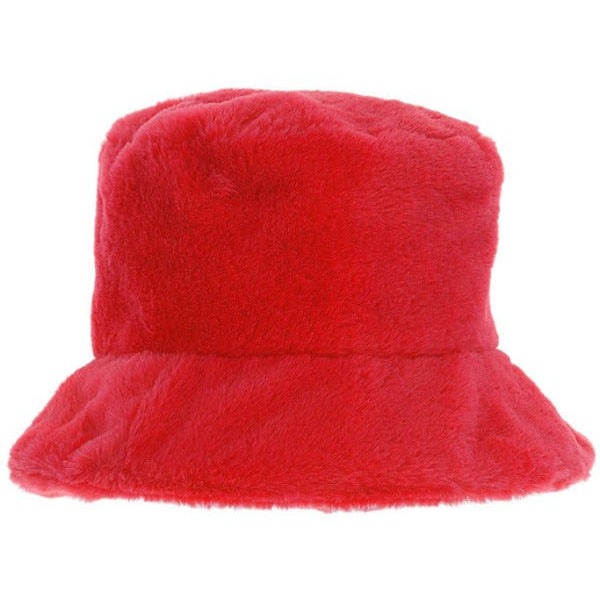 90s Red Fur Bucket Hat - Adult Weekender