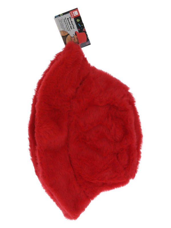 90s Red Fur Bucket Hat - Adult Weekender