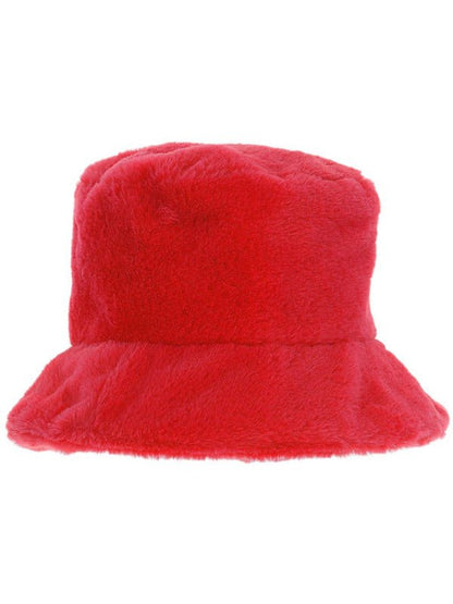 90s Red Fur Bucket Hat - Adult Weekender