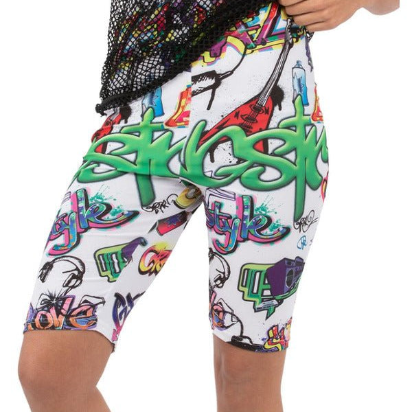 90s Unisex Graffiti Cycling Shorts - Adult Weekender
