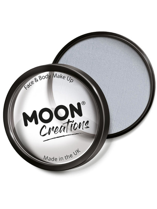 Moon Creations Pro Face Paint Cake Pot, Light Grey – Front