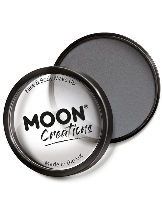 Moon Creations Pro Face Paint Cake Pot, Dark Grey – Front