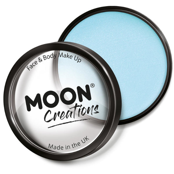 Moon Creations Pro Face Paint Cake Pot, Light Blue – Front