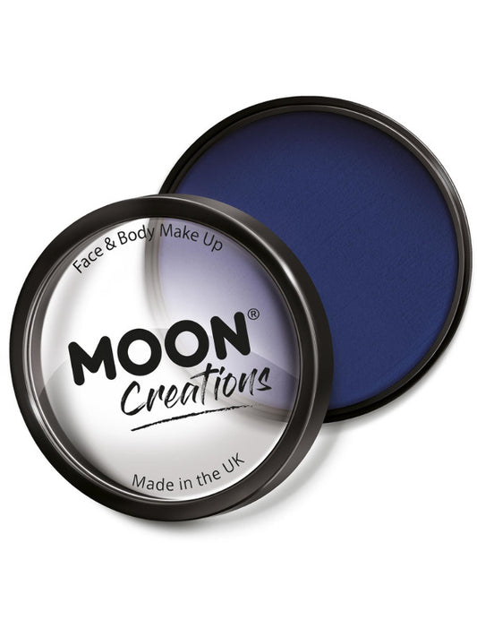 Moon Creations Pro Face Paint Cake Pot, Dark Blue – Front