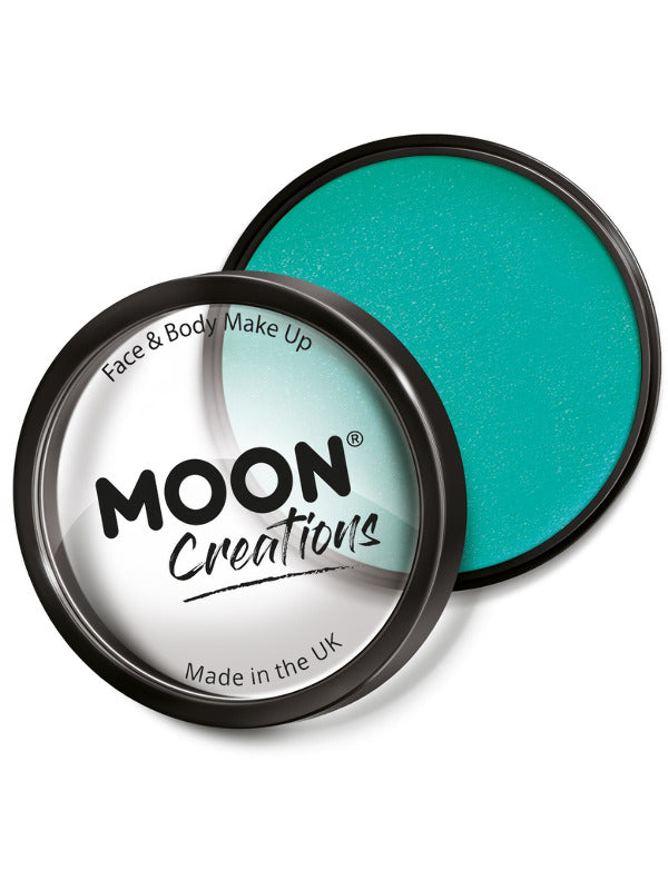 Moon Creations Pro Face Paint Cake Pot, Turquoise – Front