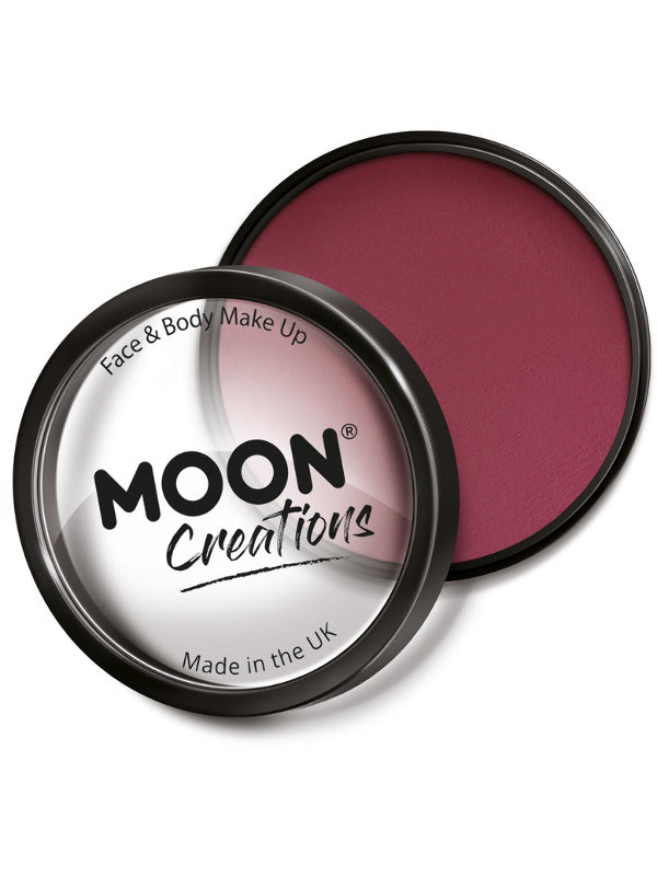 Moon Creations Pro Face Paint Cake Pot, Dark Pink – Front
