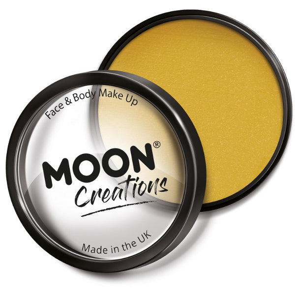 Moon Creations Pro Face Paint Cake Pot, Mustard – Front