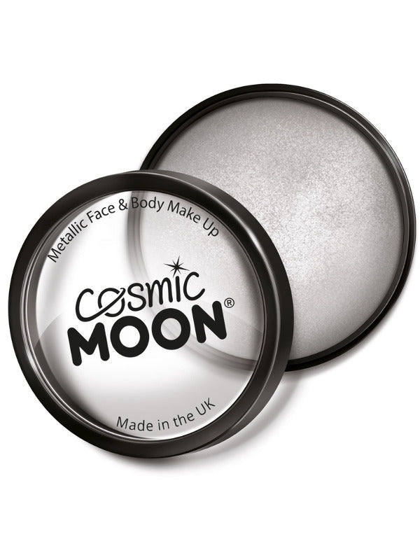 Cosmic Moon Metallic Pro Face Paint Cake Pots, Sil – Front