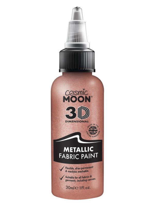 Cosmic Moon Metallic Fabric Paint, Rose Gold – Front