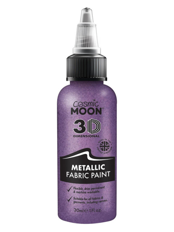 Cosmic Moon Metallic Fabric Paint, Purple – Front