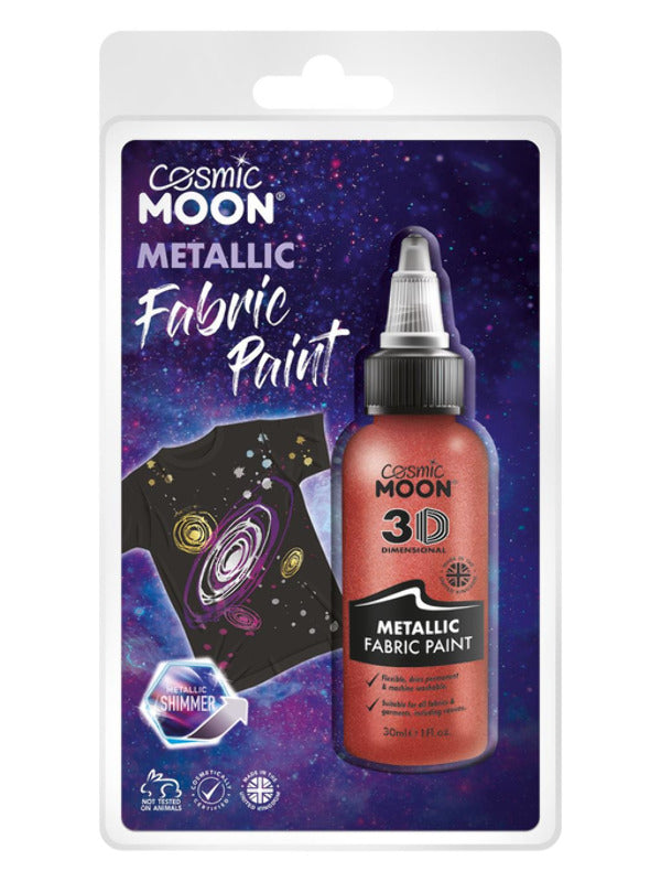 Cosmic Moon Metallic Fabric Paint, Red – Front