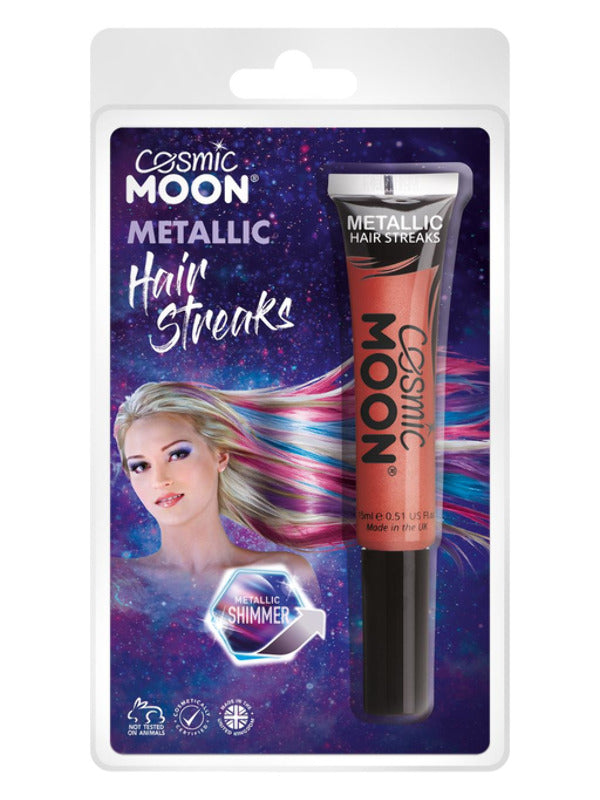 Cosmic Moon Metallic Hair Streaks, Red – Front